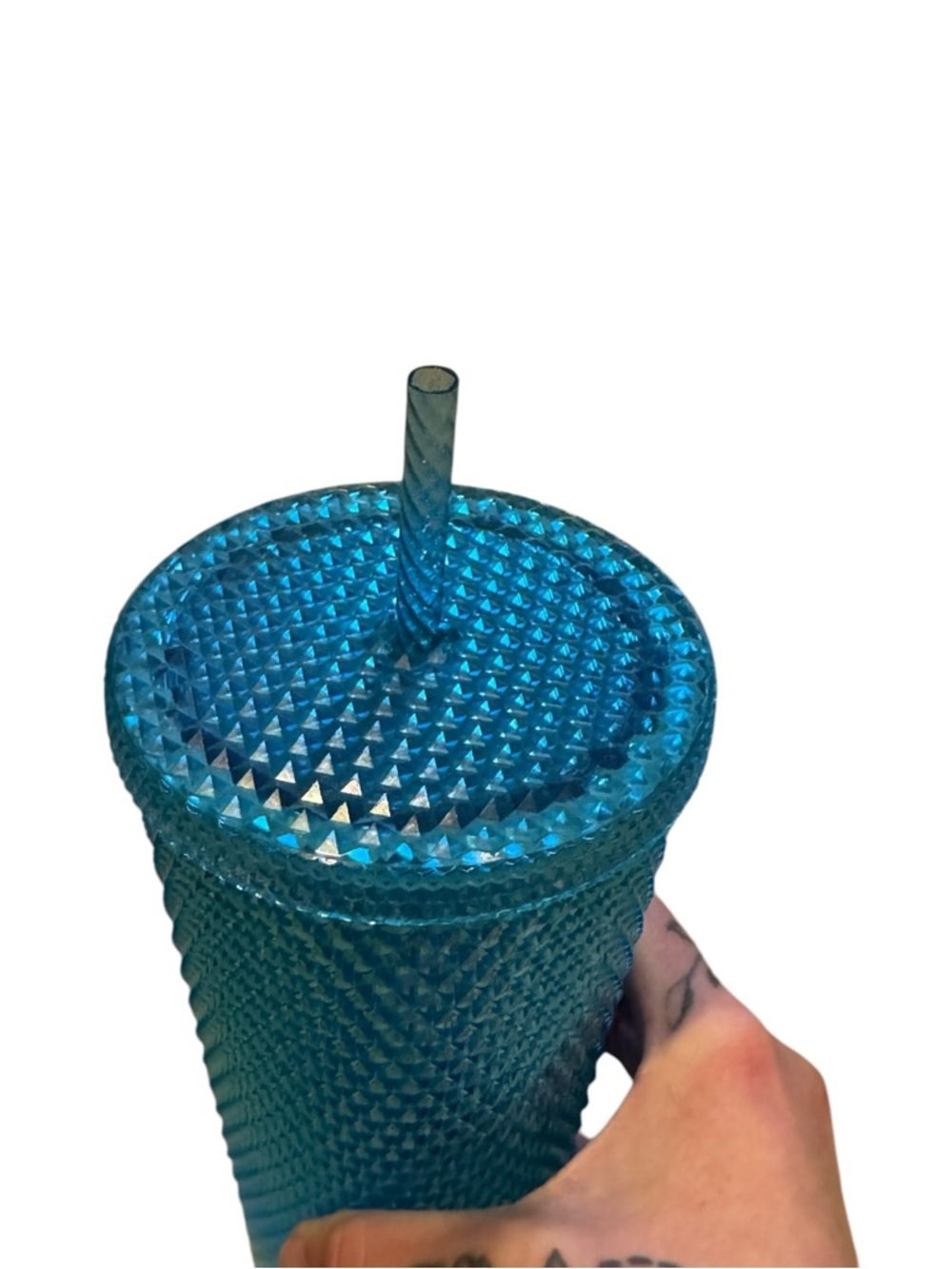 Starbucks 2023 Blue Gradient Ombré Studded Iridescent Tumbler NEW Venti 24 Oz - Picture 7 of 8